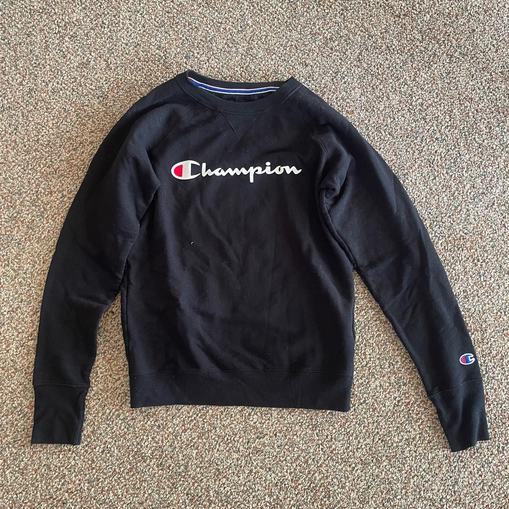 Champion Women’s Crewneck Sweater in Black